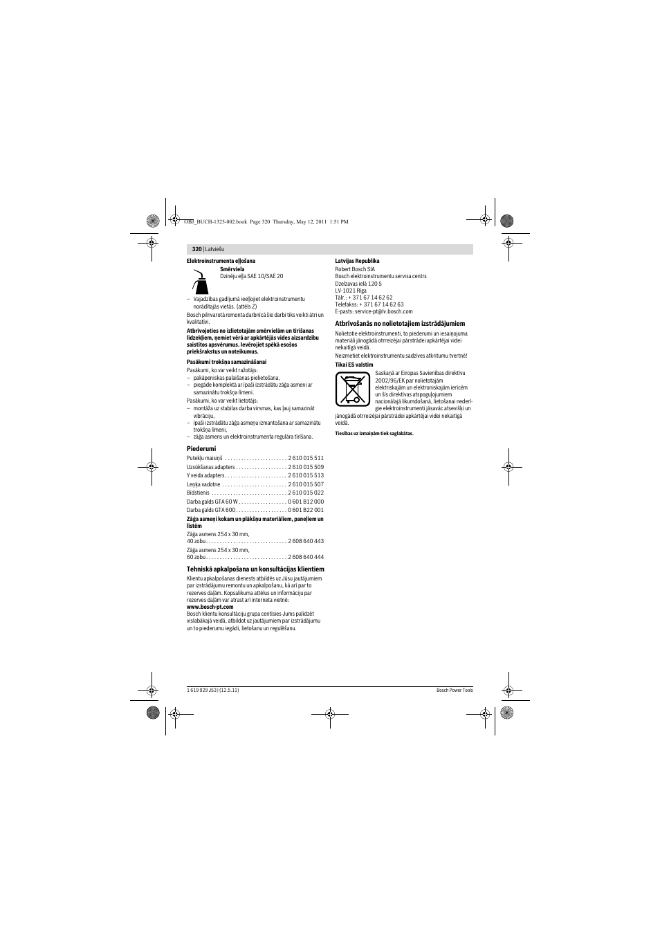 Bosch GTS 10 J Professional User Manual | Page 320 / 355