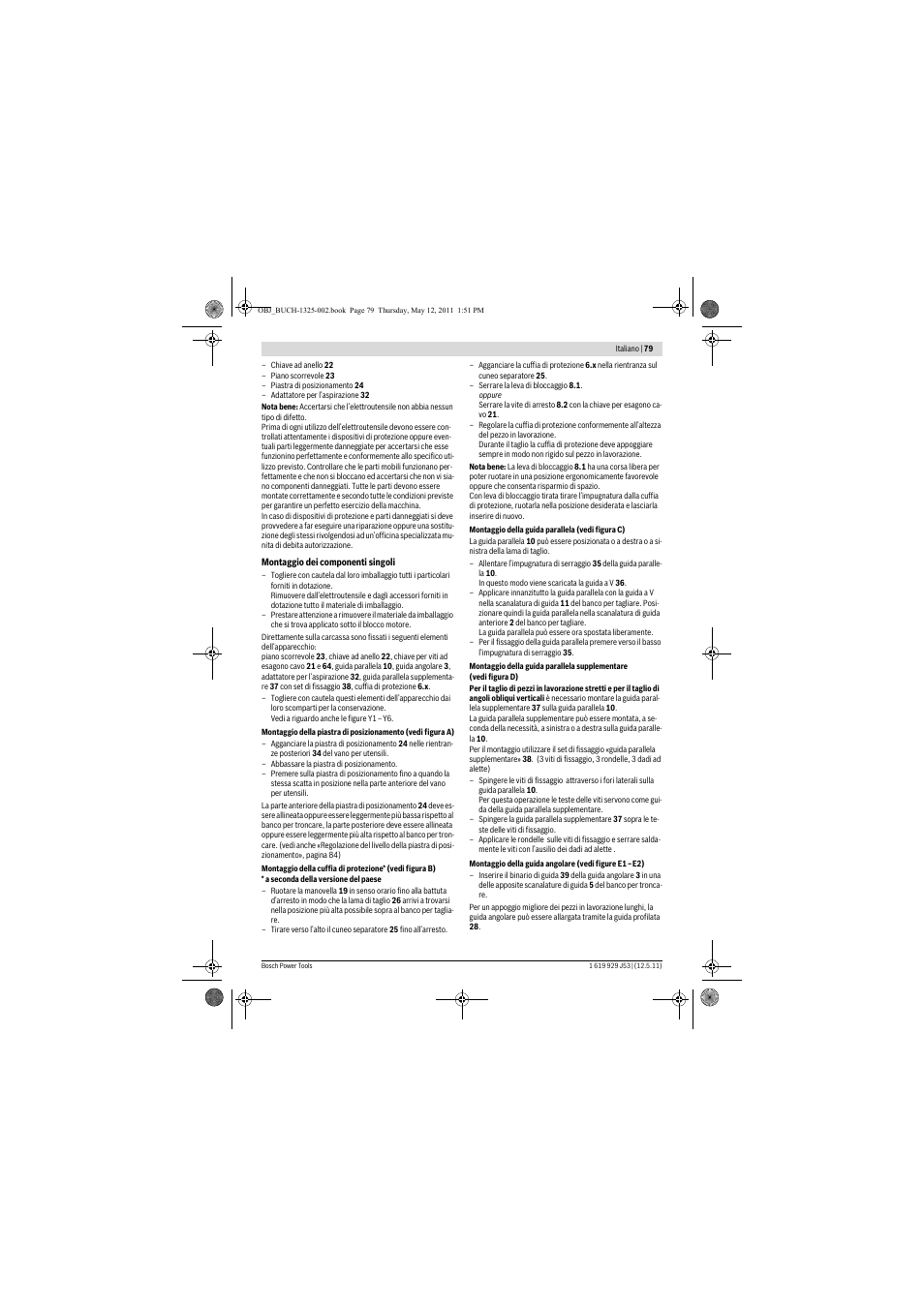 Bosch GTS 10 J Professional User Manual | Page 79 / 355