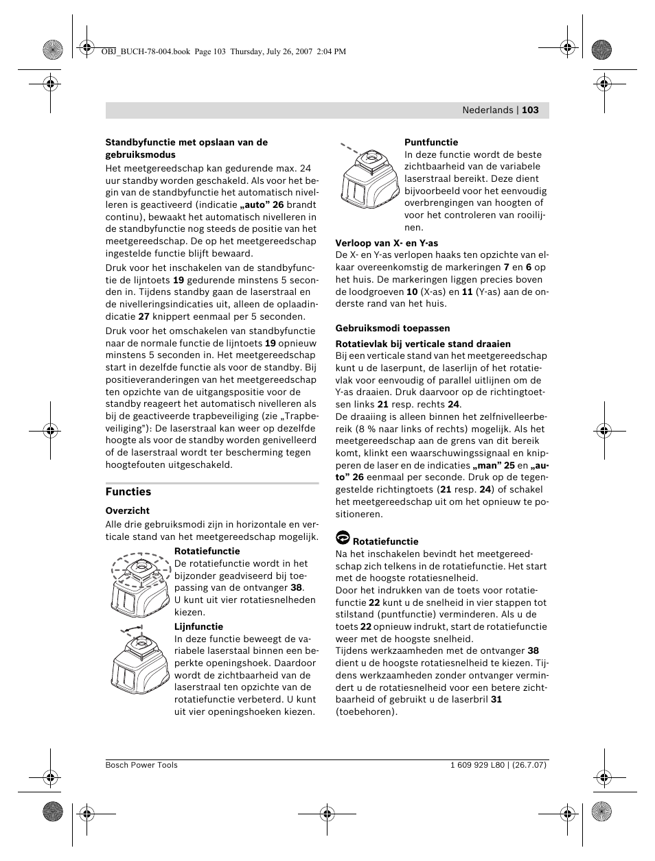 Bosch BL 200 GC Professional User Manual | Page 103 / 419