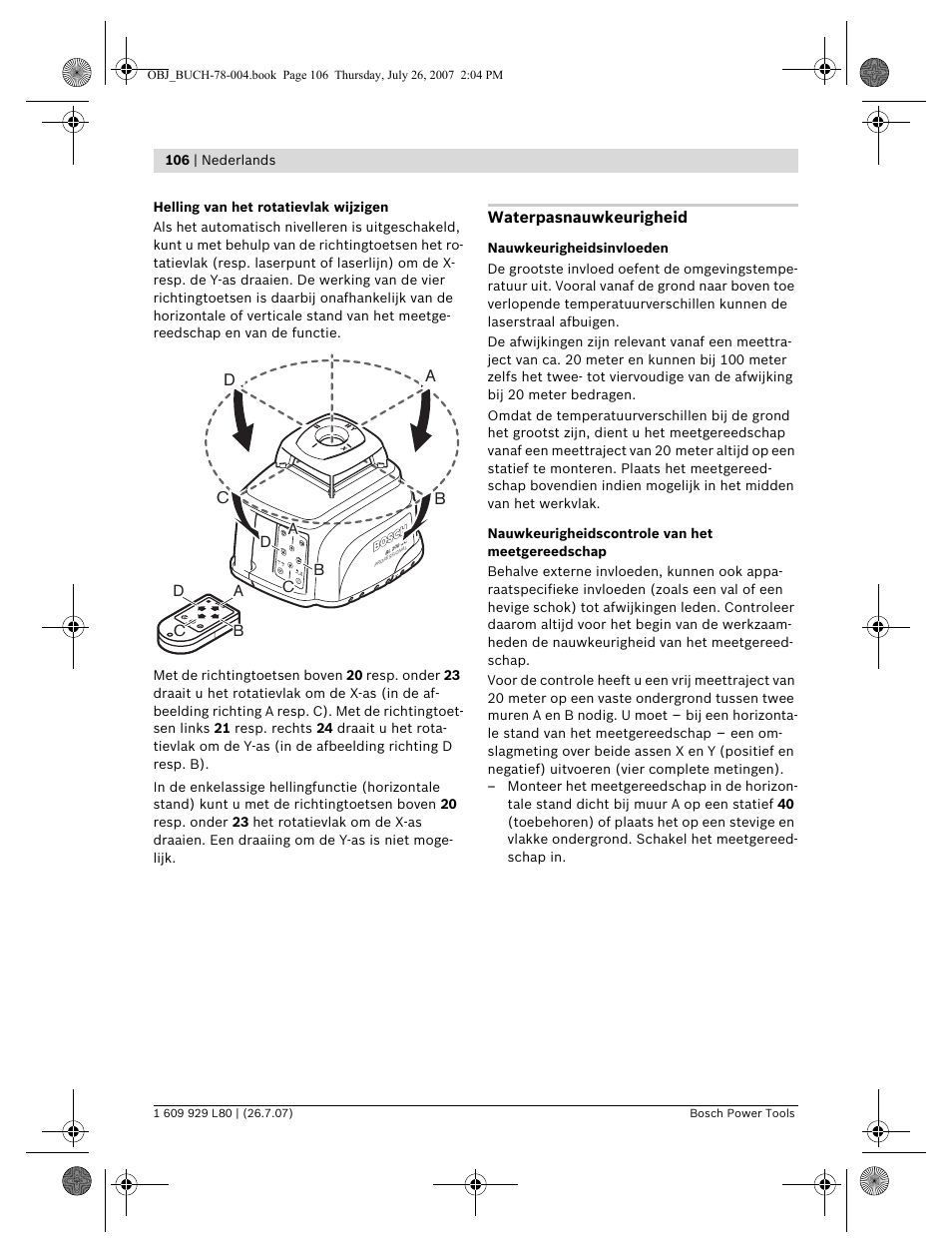 Db c | Bosch BL 200 GC Professional User Manual | Page 106 / 419