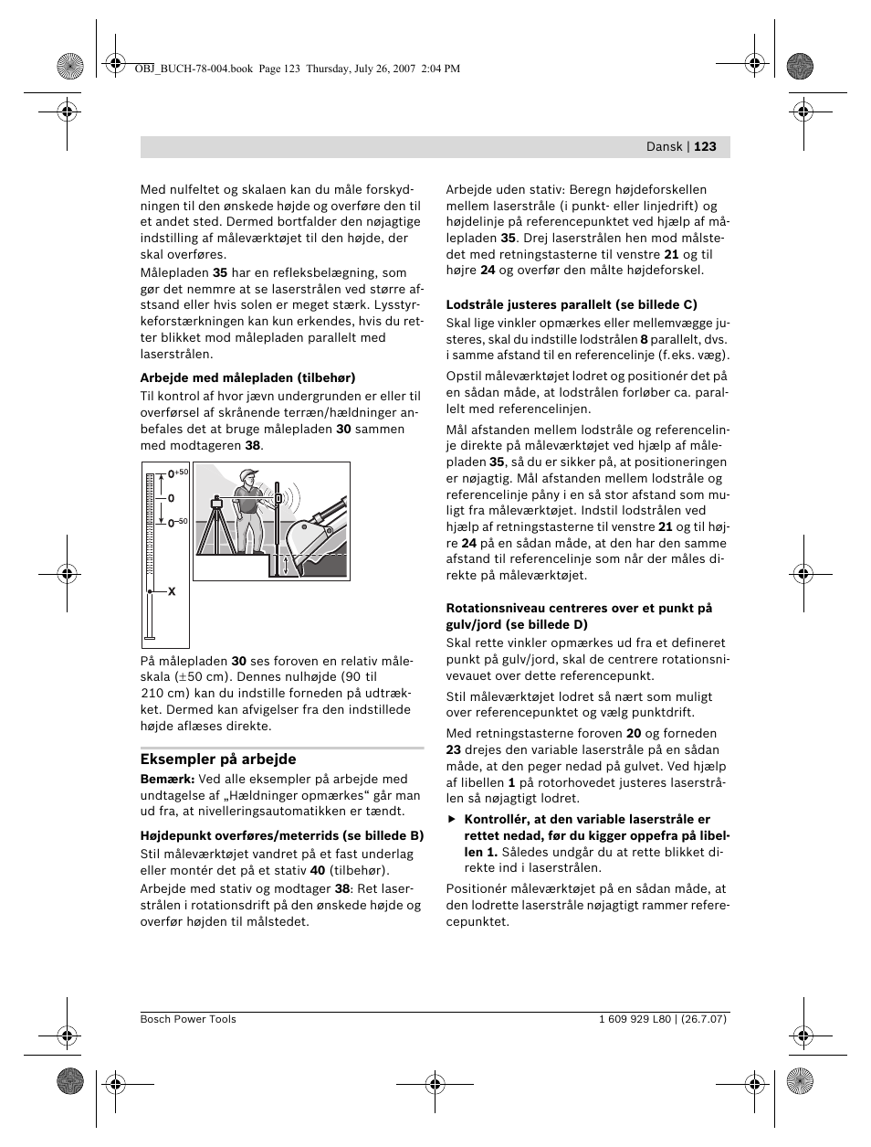 Bosch BL 200 GC Professional User Manual | Page 123 / 419