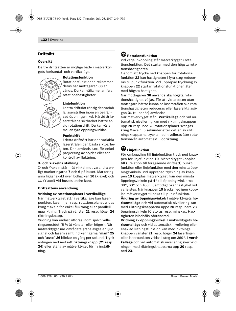 Bosch BL 200 GC Professional User Manual | Page 132 / 419