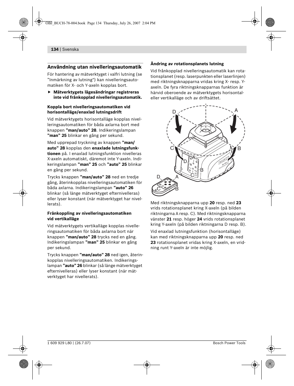 Db c | Bosch BL 200 GC Professional User Manual | Page 134 / 419