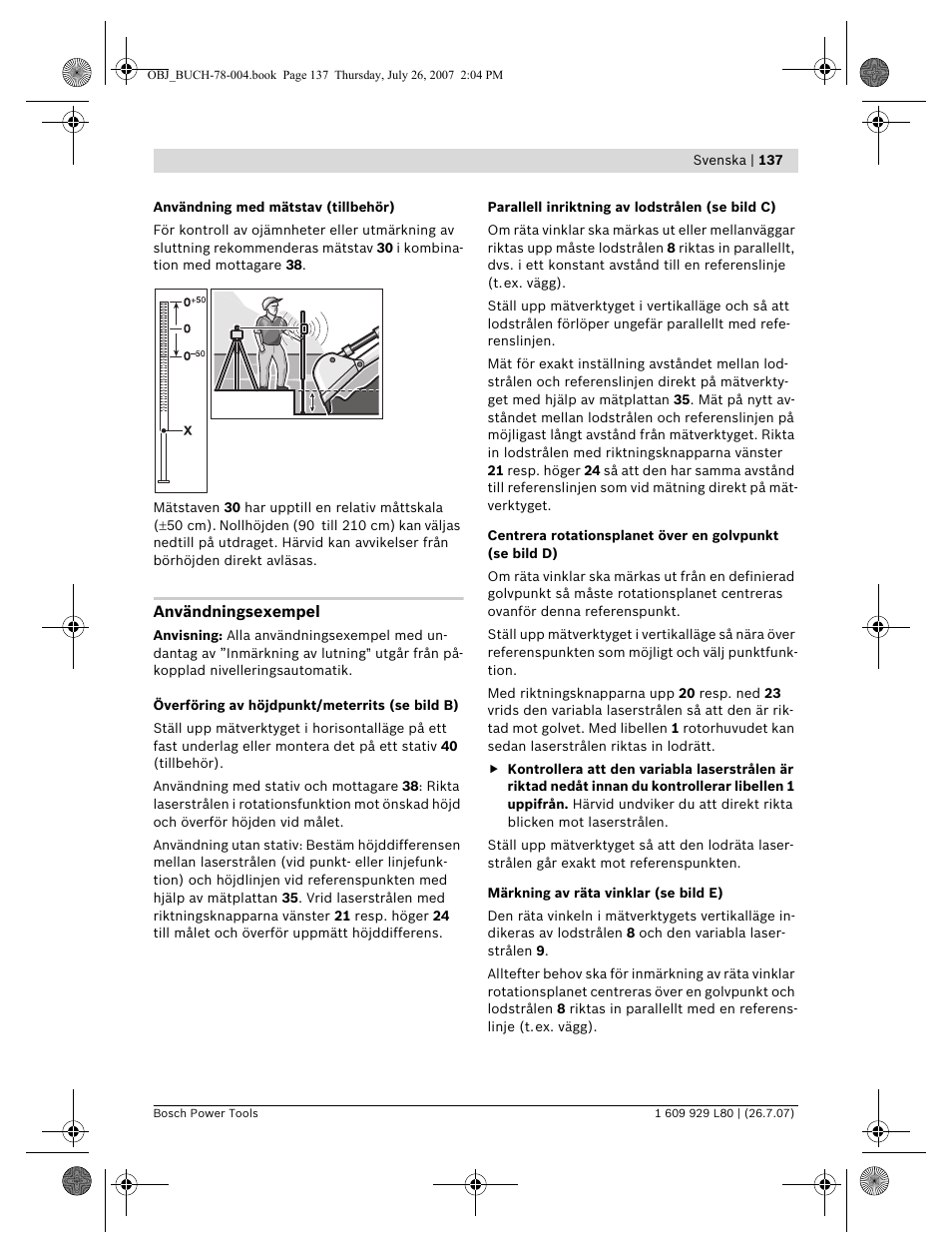 Bosch BL 200 GC Professional User Manual | Page 137 / 419