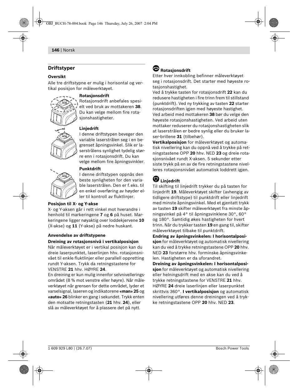 Bosch BL 200 GC Professional User Manual | Page 146 / 419