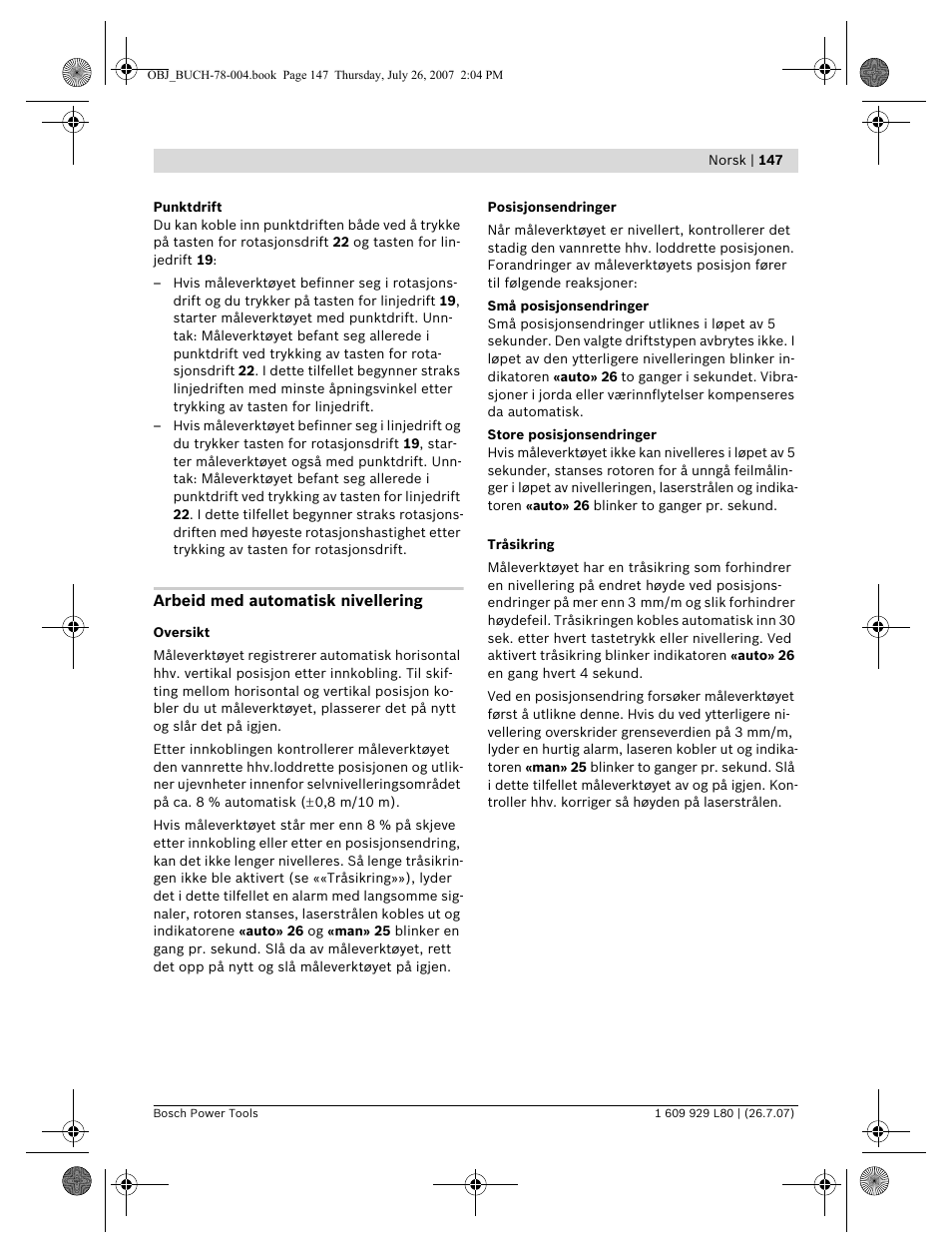 Bosch BL 200 GC Professional User Manual | Page 147 / 419