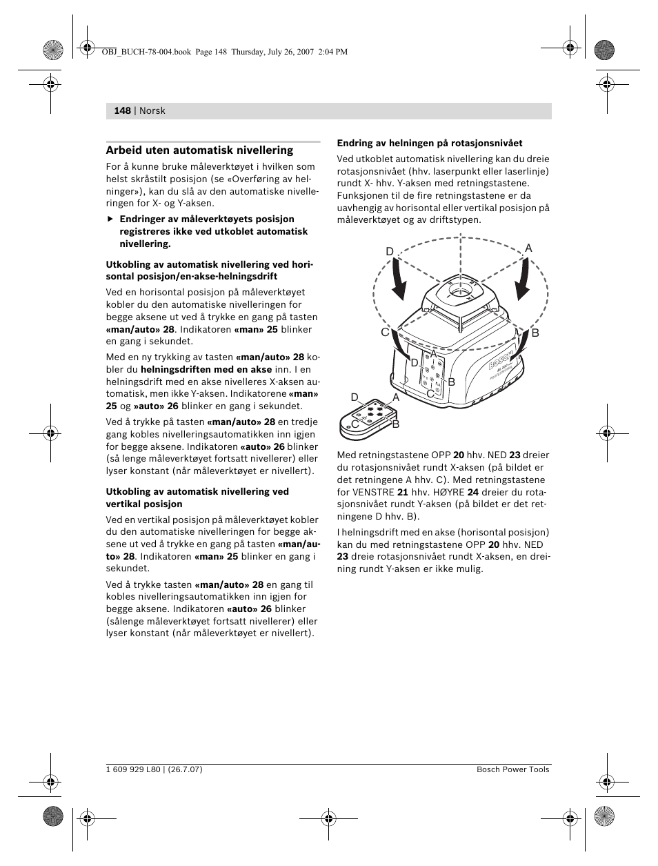 Db c | Bosch BL 200 GC Professional User Manual | Page 148 / 419