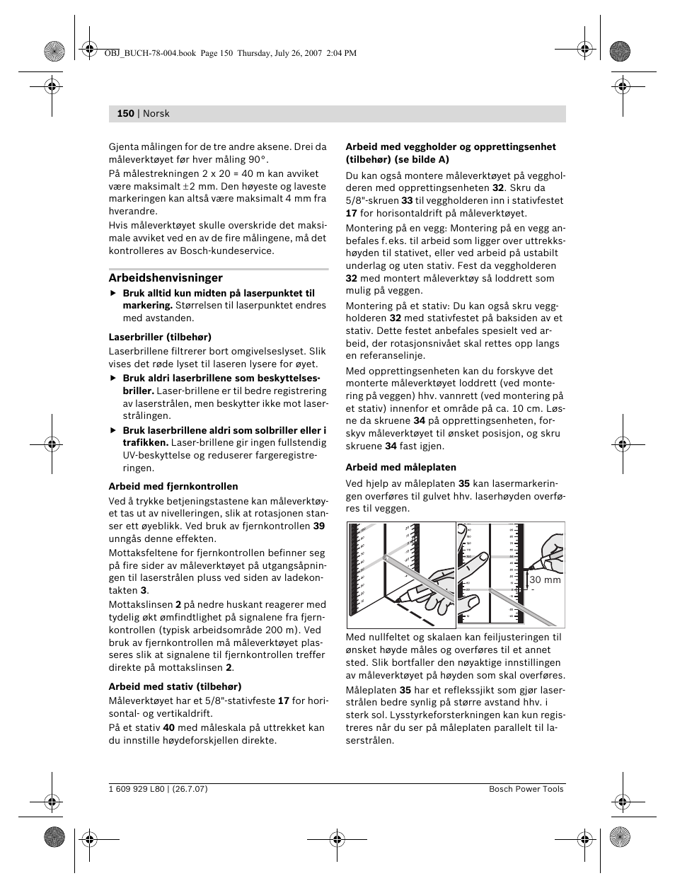 Bosch BL 200 GC Professional User Manual | Page 150 / 419