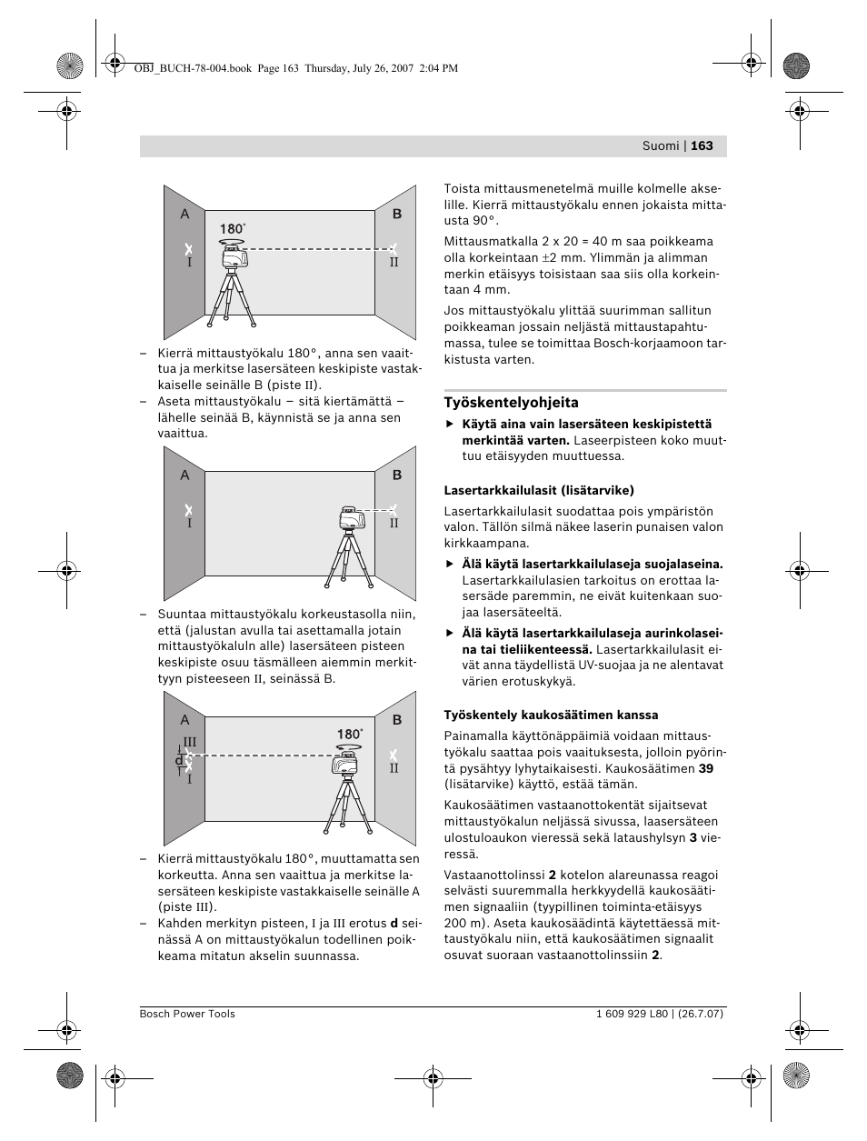 Bosch BL 200 GC Professional User Manual | Page 163 / 419