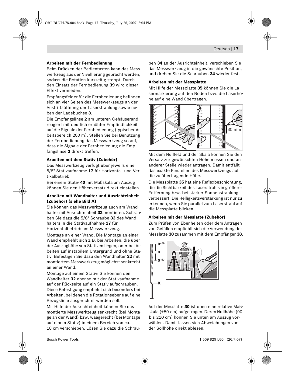 Bosch BL 200 GC Professional User Manual | Page 17 / 419