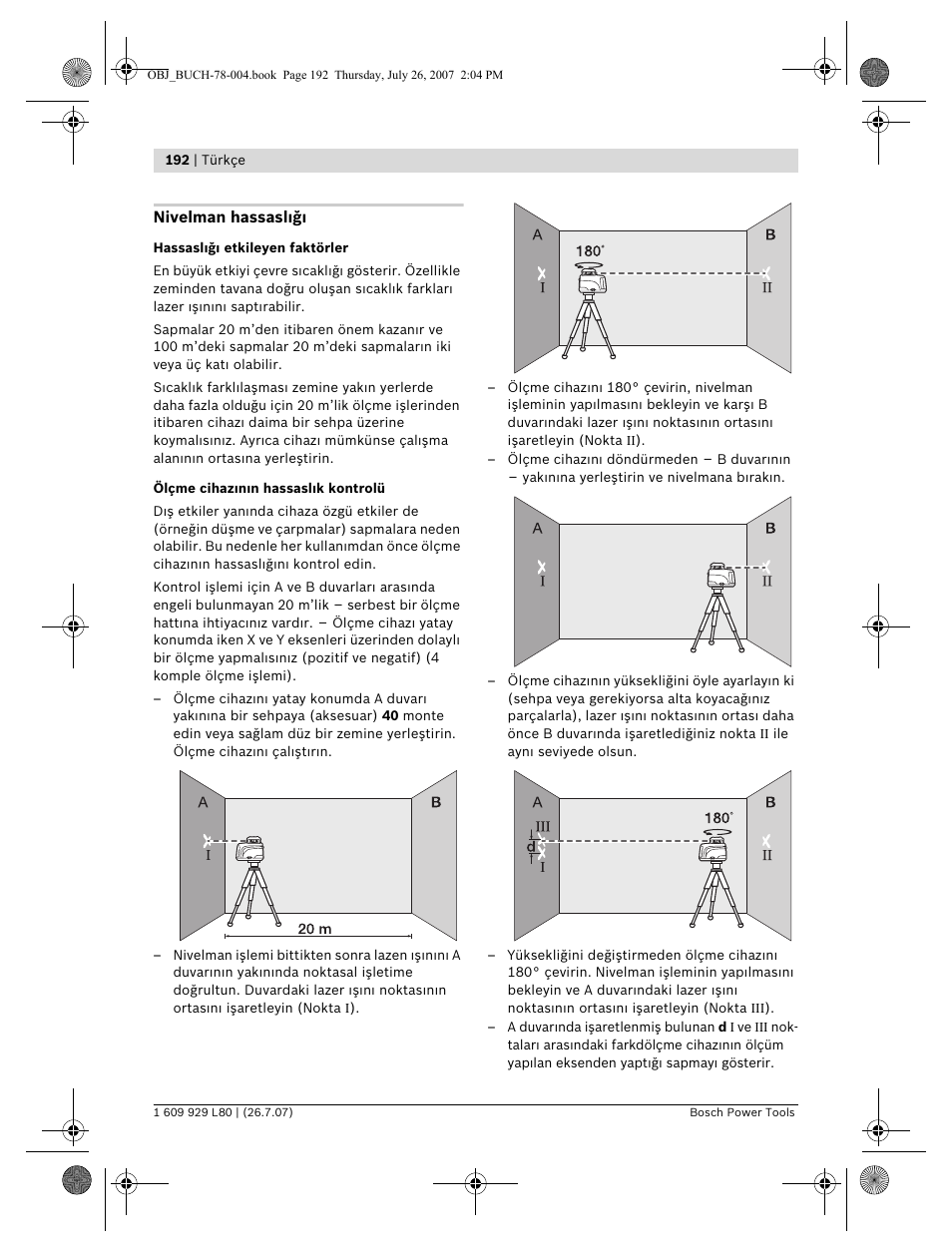 Bosch BL 200 GC Professional User Manual | Page 192 / 419