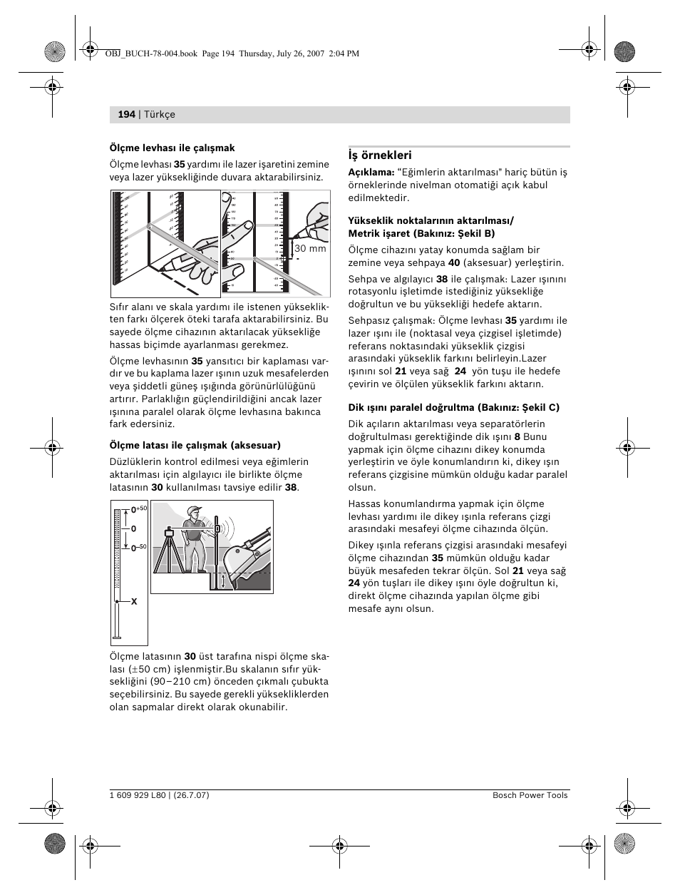 Bosch BL 200 GC Professional User Manual | Page 194 / 419