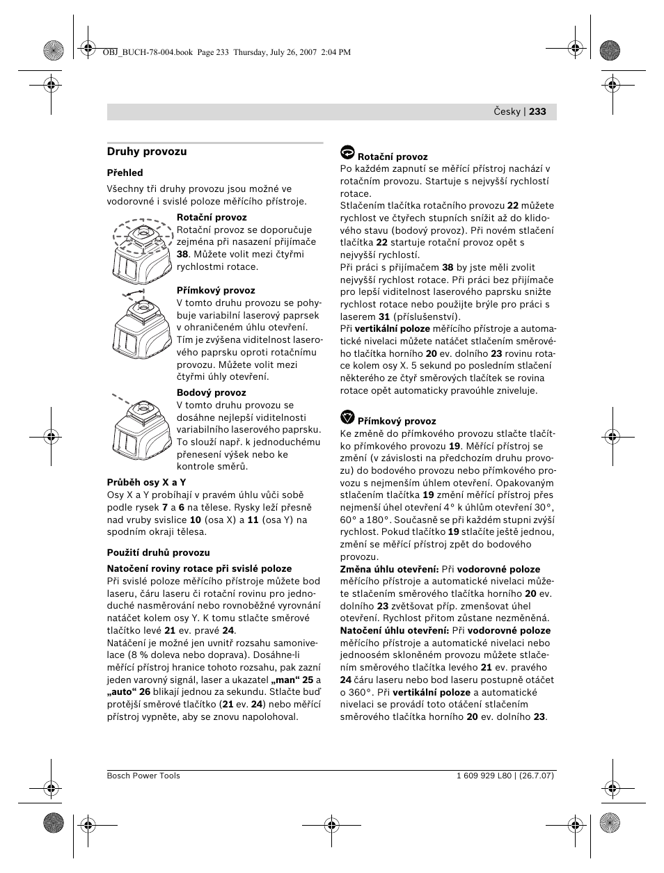 Bosch BL 200 GC Professional User Manual | Page 233 / 419