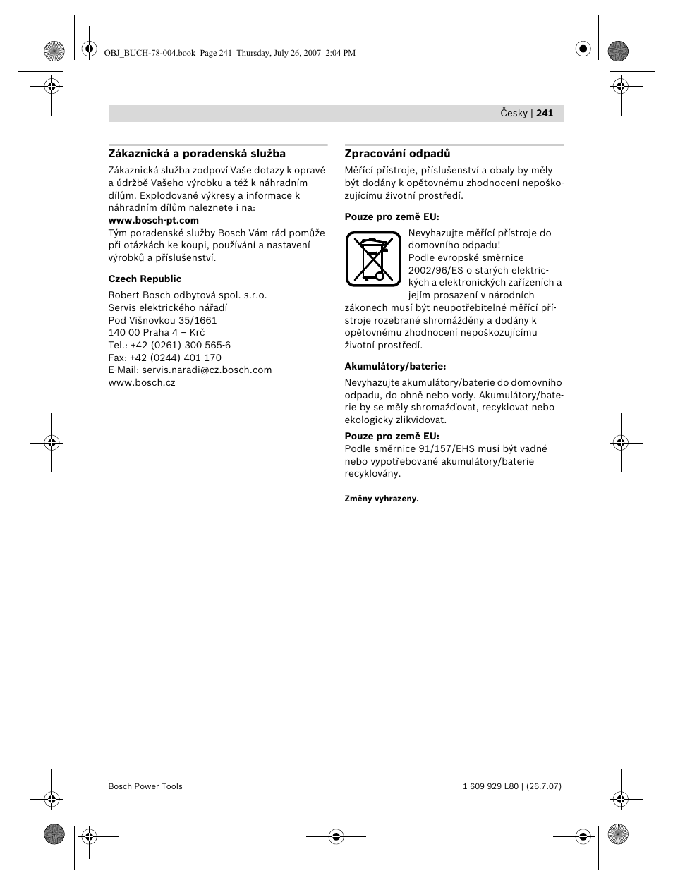 Bosch BL 200 GC Professional User Manual | Page 241 / 419