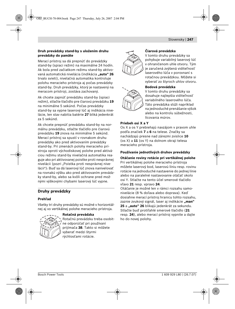 Bosch BL 200 GC Professional User Manual | Page 247 / 419