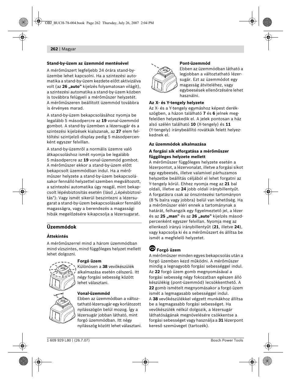 Bosch BL 200 GC Professional User Manual | Page 262 / 419