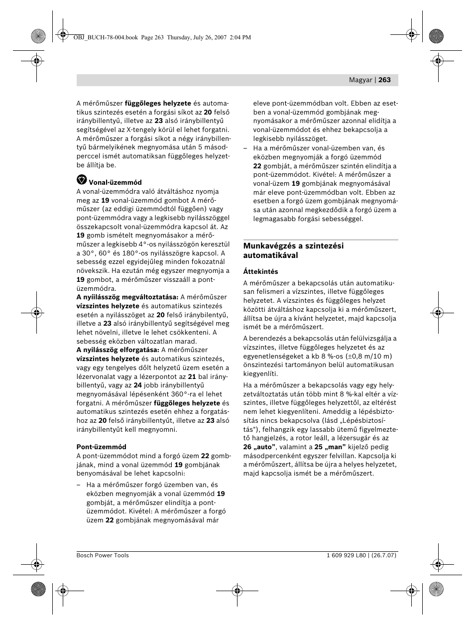 Bosch BL 200 GC Professional User Manual | Page 263 / 419