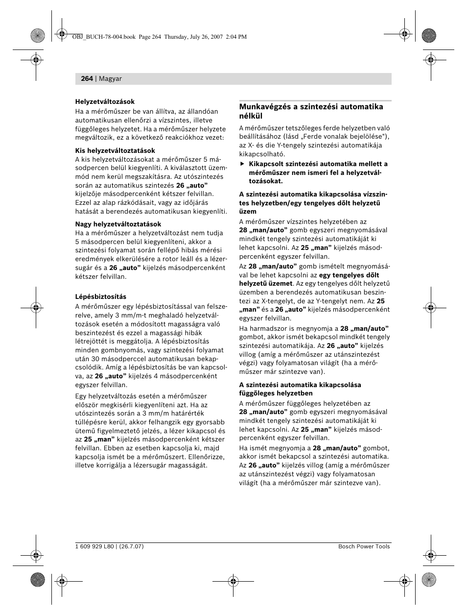 Bosch BL 200 GC Professional User Manual | Page 264 / 419