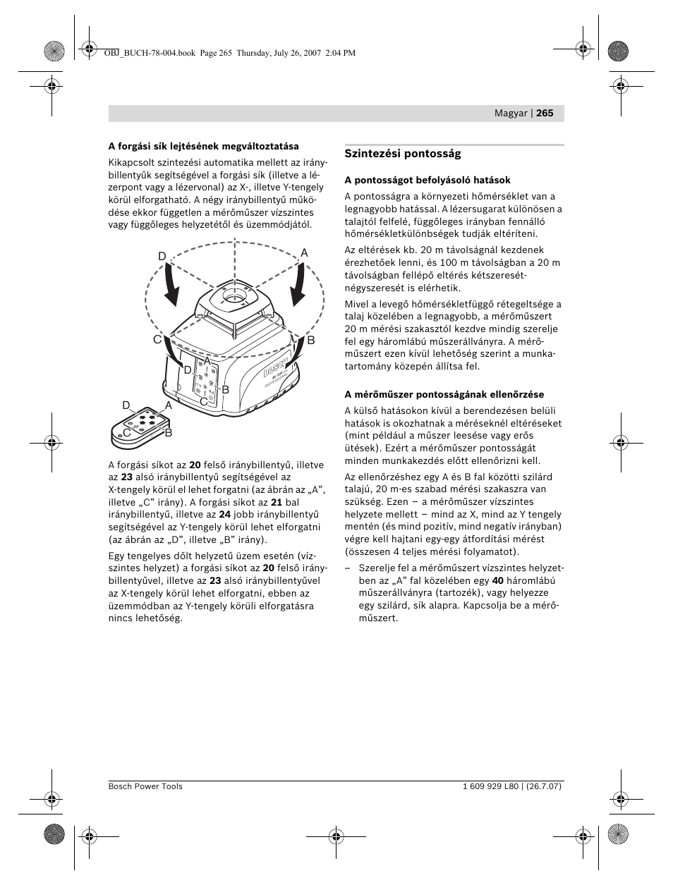 Db c | Bosch BL 200 GC Professional User Manual | Page 265 / 419