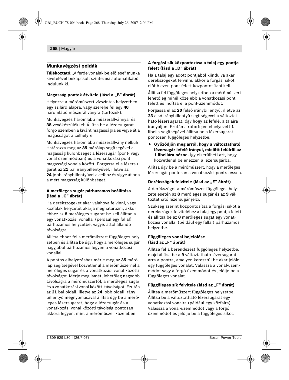 Bosch BL 200 GC Professional User Manual | Page 268 / 419