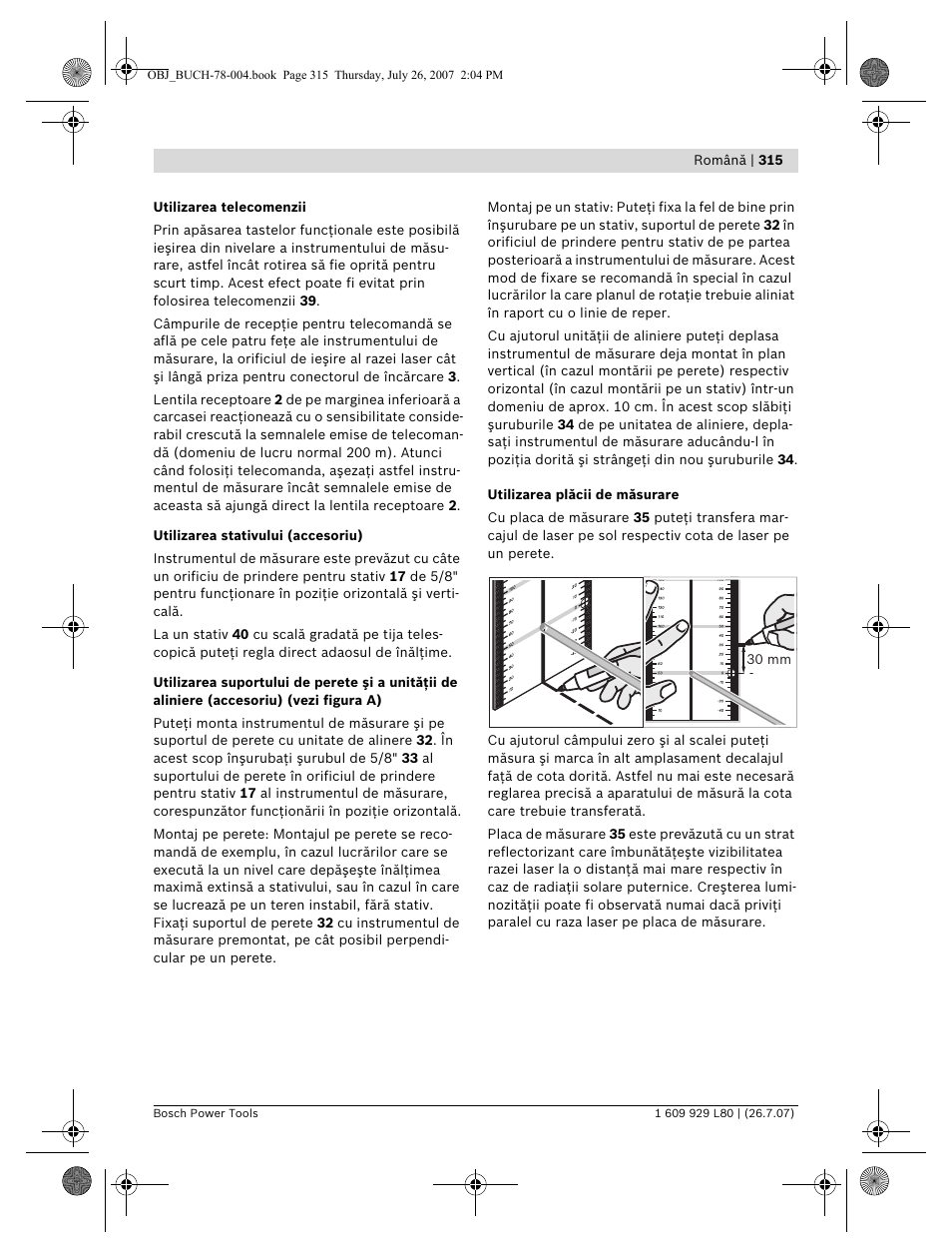 Bosch BL 200 GC Professional User Manual | Page 315 / 419