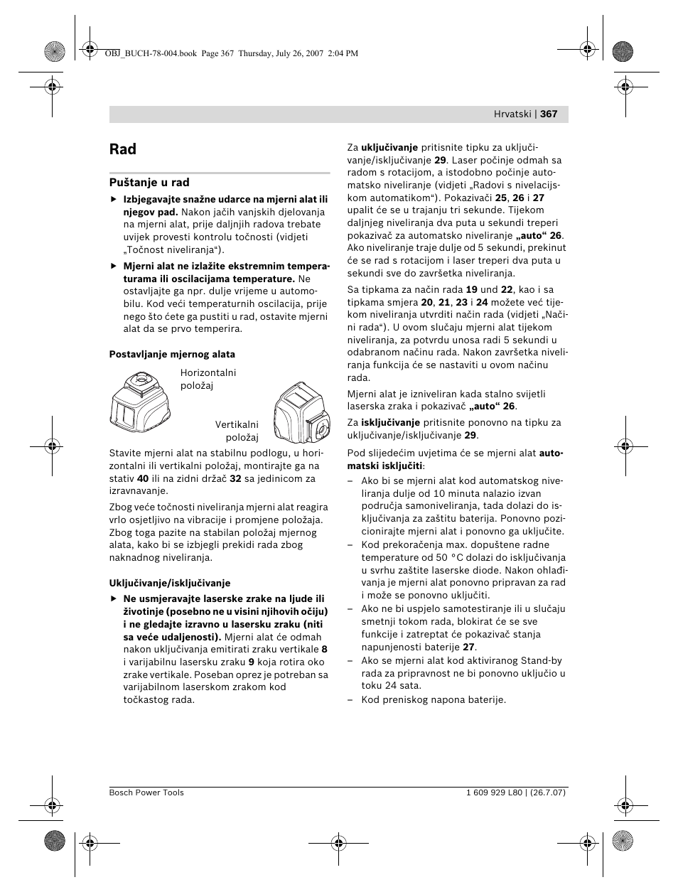 Bosch BL 200 GC Professional User Manual | Page 367 / 419