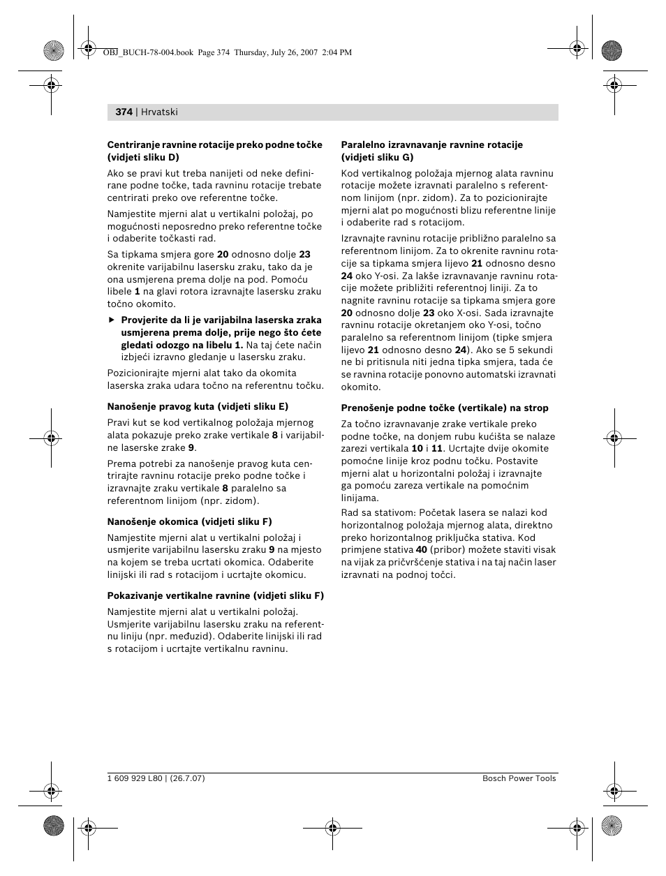 Bosch BL 200 GC Professional User Manual | Page 374 / 419