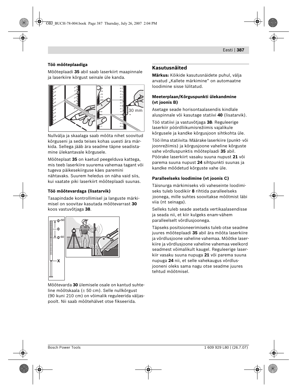 Bosch BL 200 GC Professional User Manual | Page 387 / 419