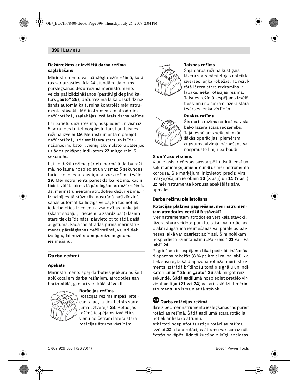 Bosch BL 200 GC Professional User Manual | Page 396 / 419