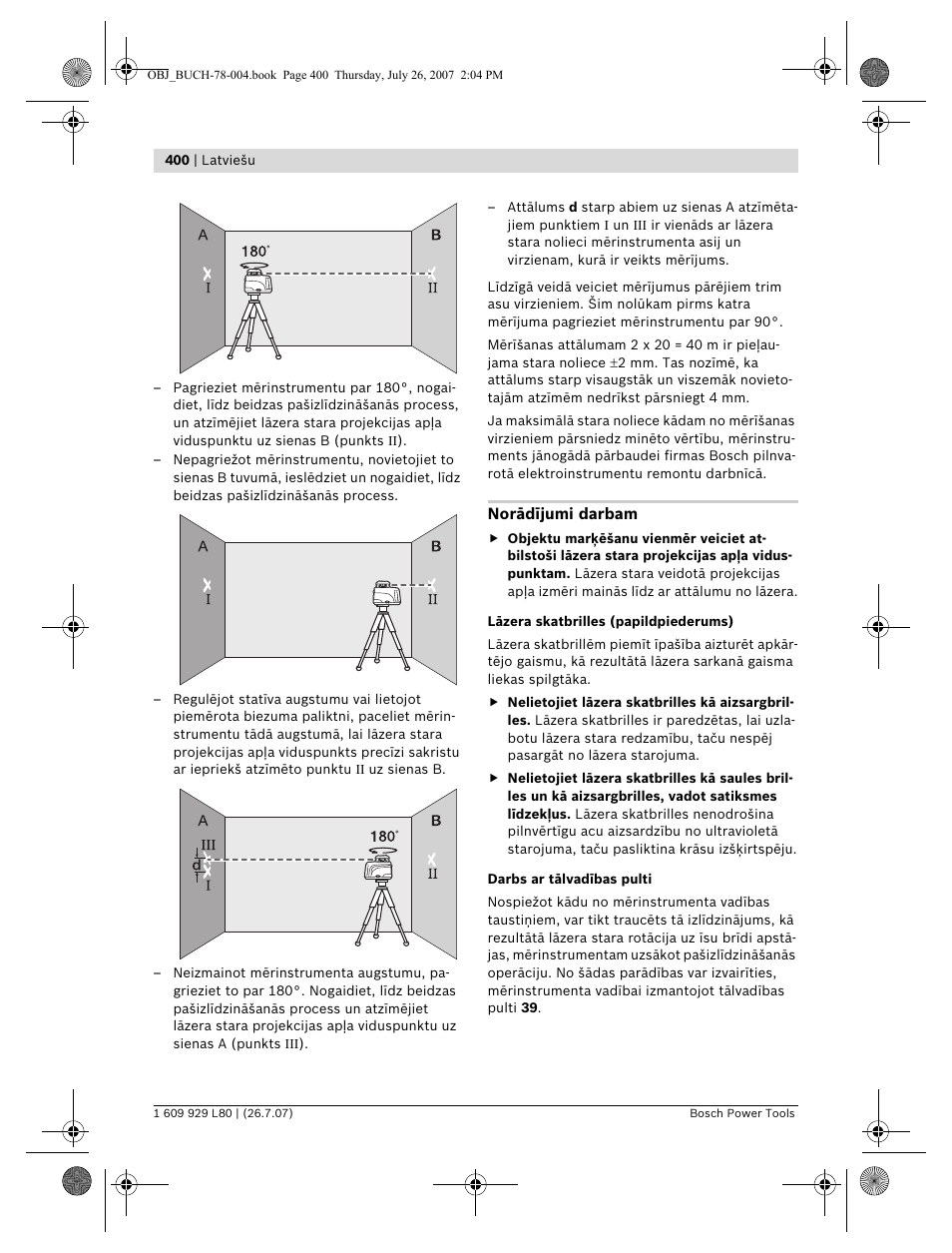 Bosch BL 200 GC Professional User Manual | Page 400 / 419