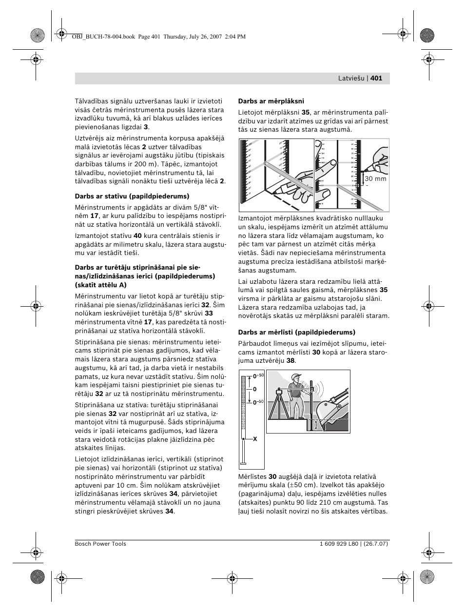 Bosch BL 200 GC Professional User Manual | Page 401 / 419