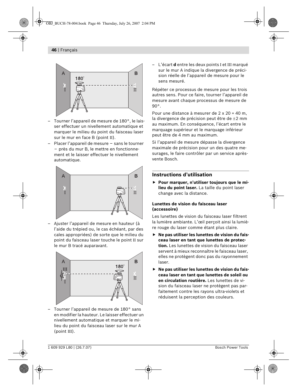 Bosch BL 200 GC Professional User Manual | Page 46 / 419