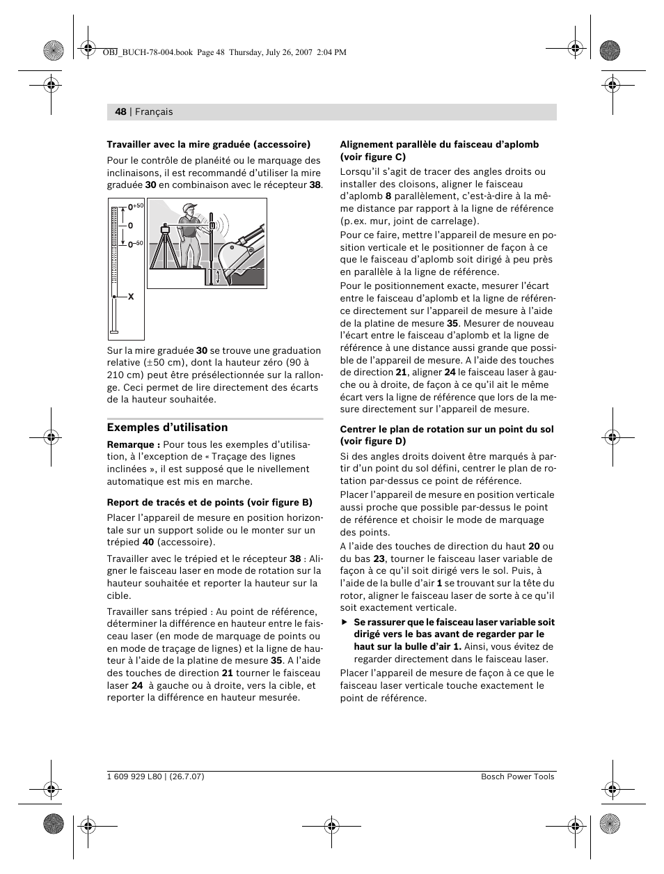 Bosch BL 200 GC Professional User Manual | Page 48 / 419