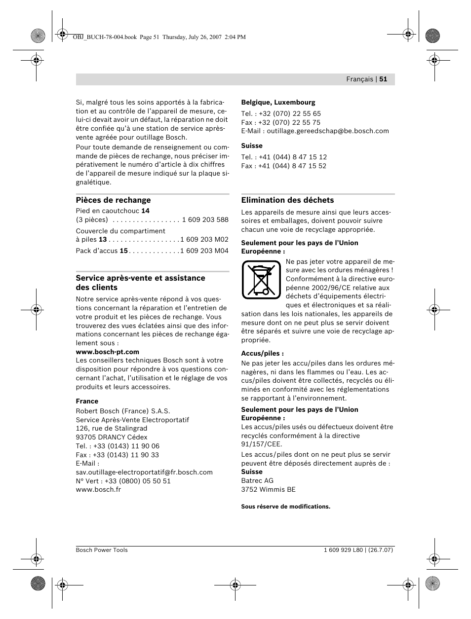 Bosch BL 200 GC Professional User Manual | Page 51 / 419