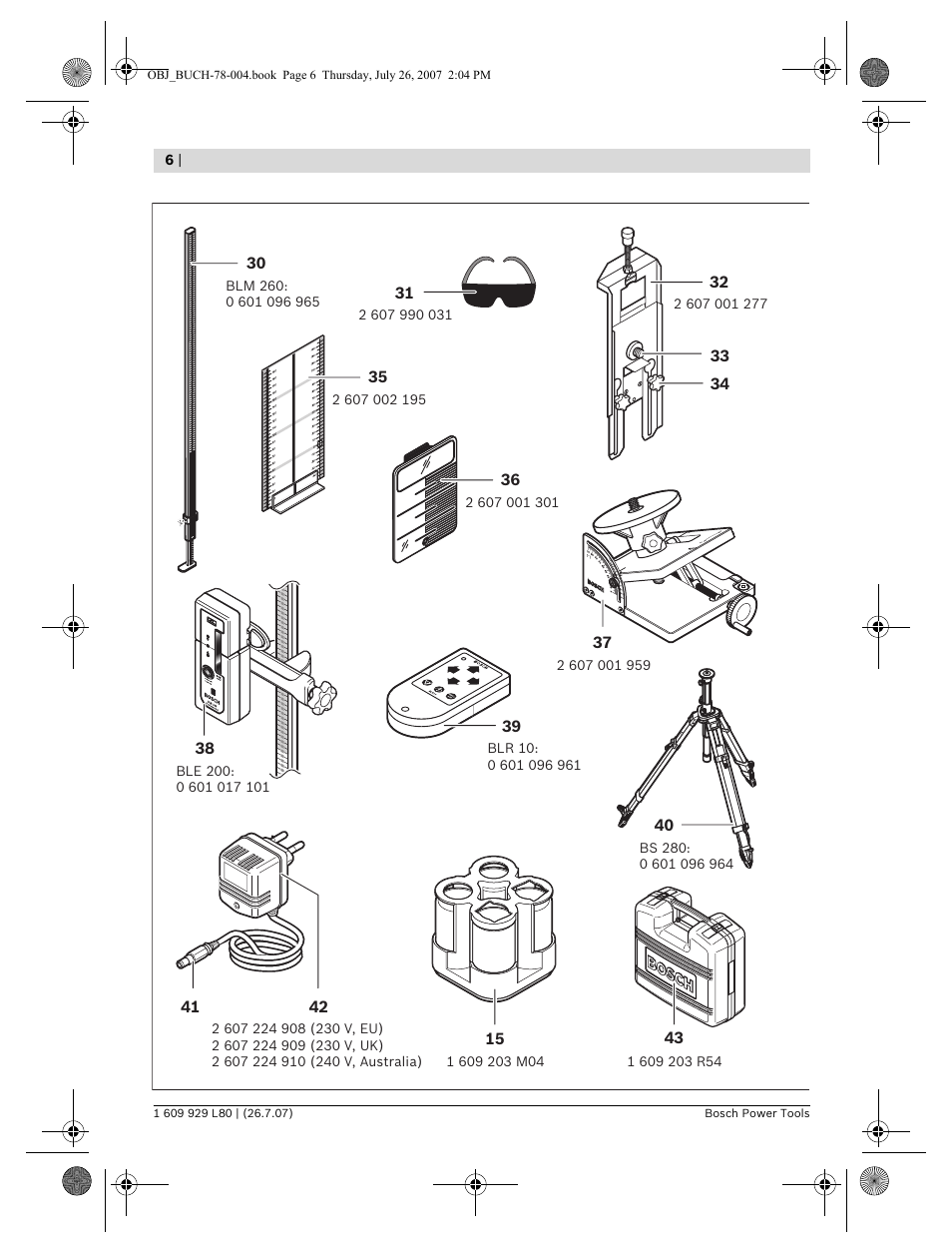 Bosch BL 200 GC Professional User Manual | Page 6 / 419