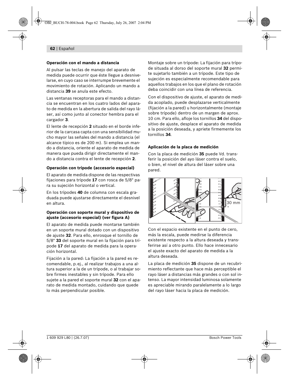 Bosch BL 200 GC Professional User Manual | Page 62 / 419