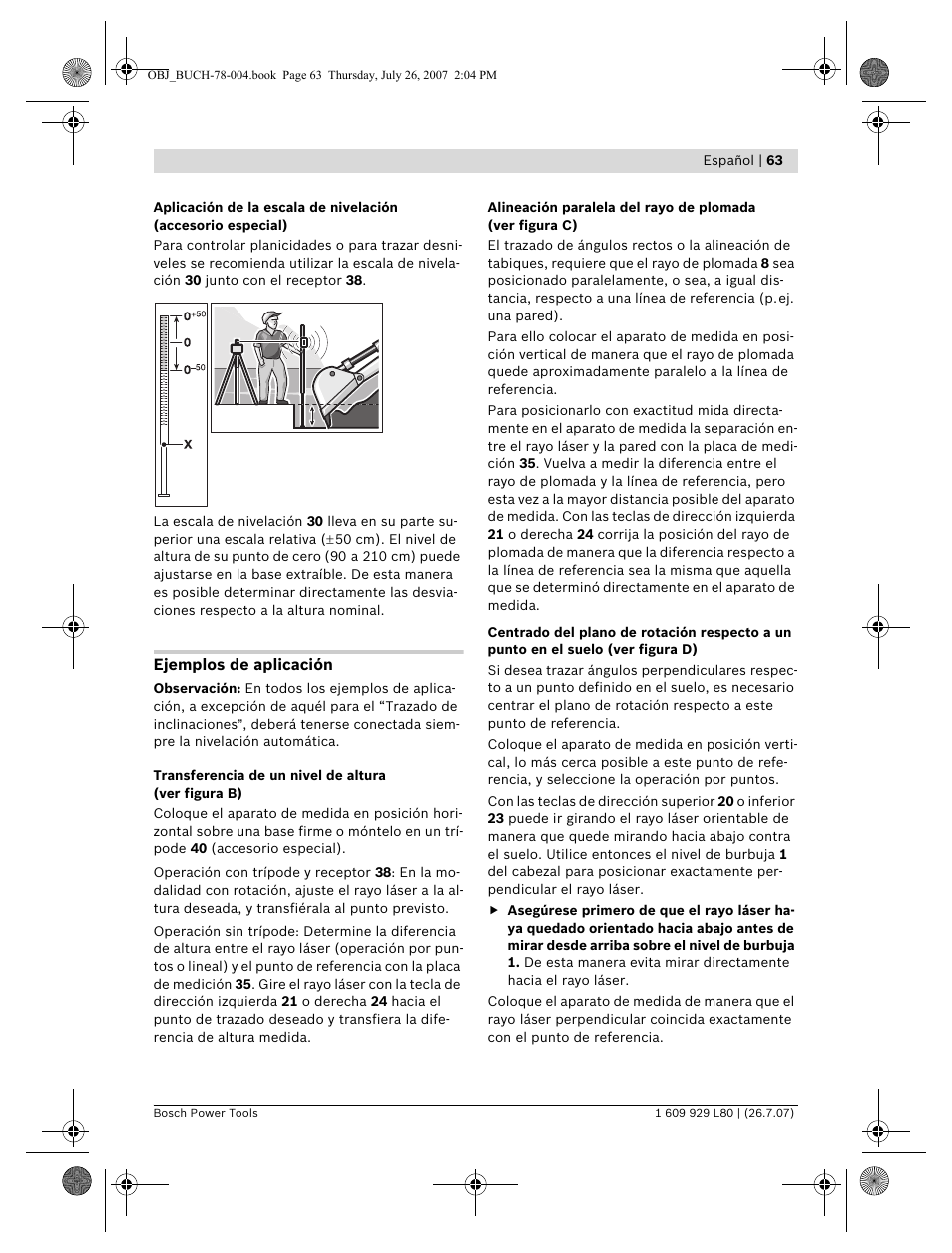 Bosch BL 200 GC Professional User Manual | Page 63 / 419