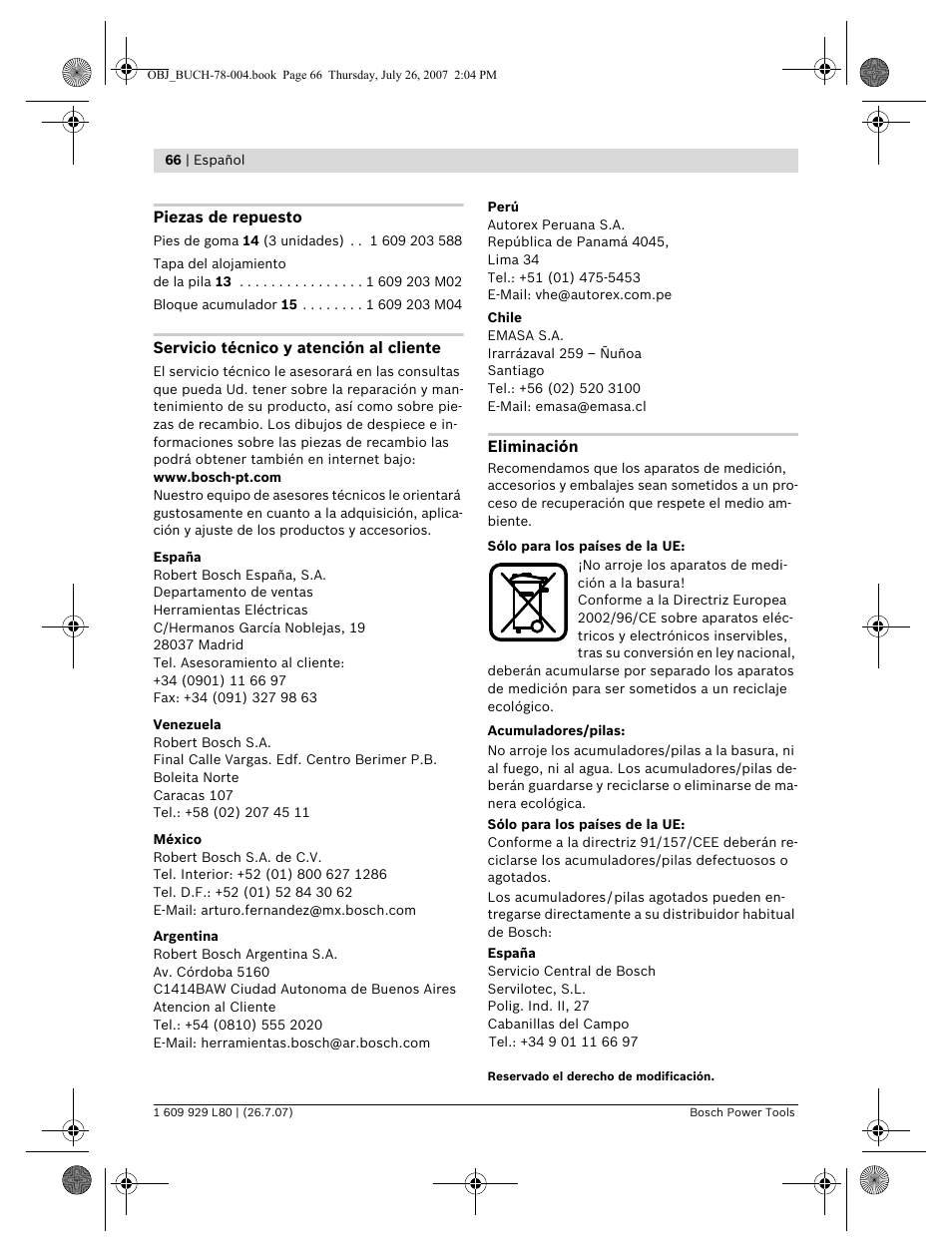 Bosch BL 200 GC Professional User Manual | Page 66 / 419