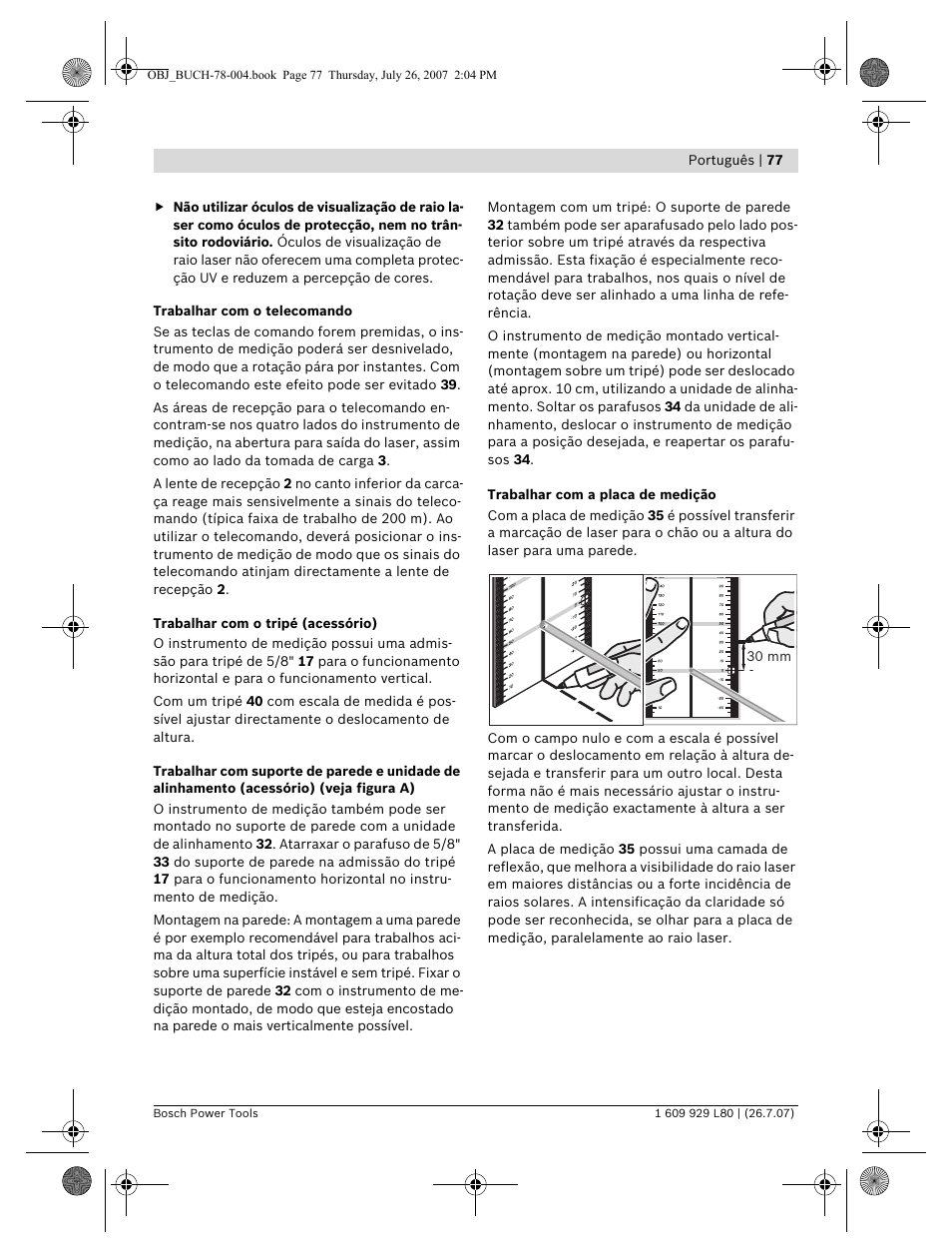 Bosch BL 200 GC Professional User Manual | Page 77 / 419