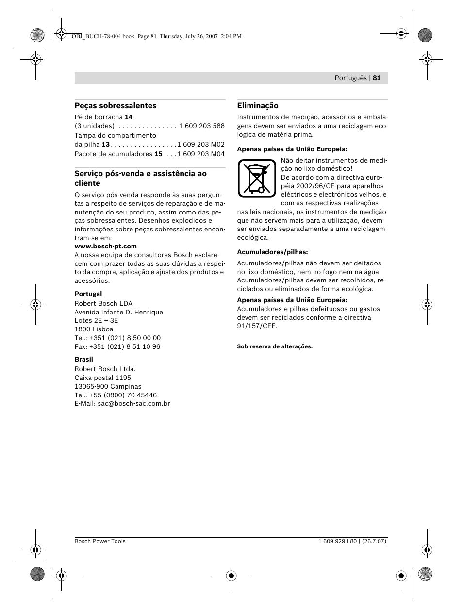 Bosch BL 200 GC Professional User Manual | Page 81 / 419