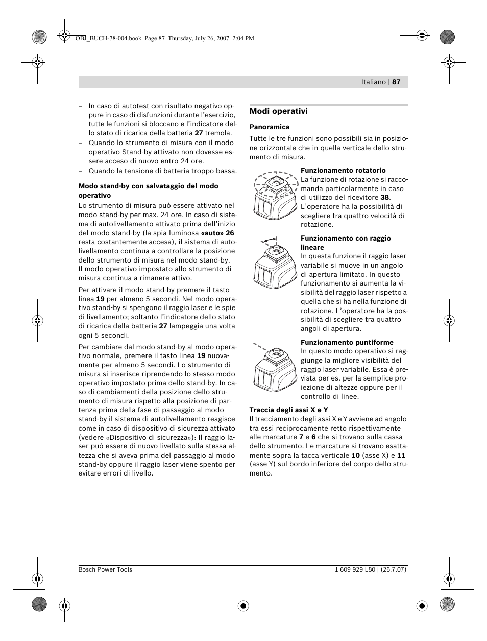Bosch BL 200 GC Professional User Manual | Page 87 / 419