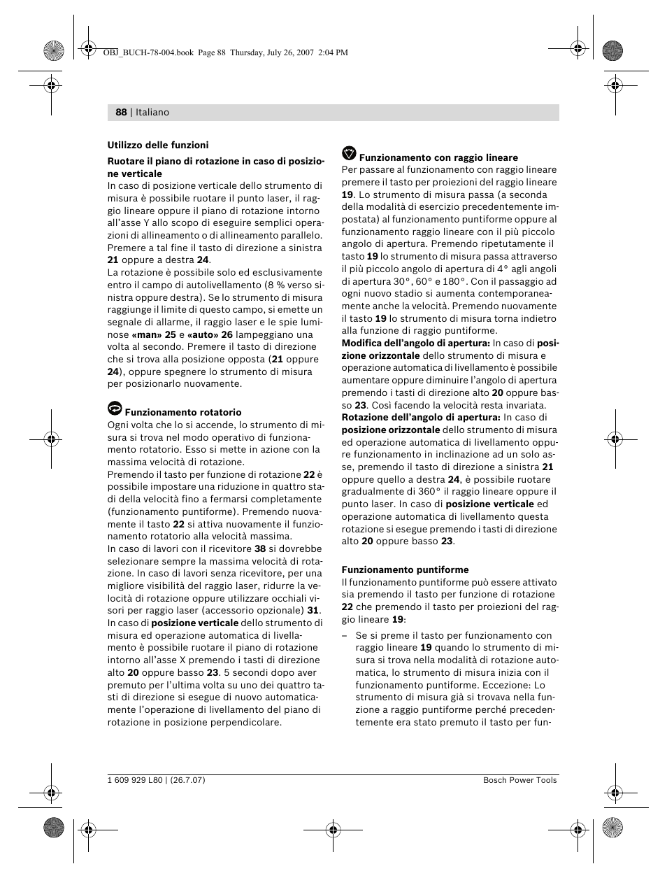 Bosch BL 200 GC Professional User Manual | Page 88 / 419