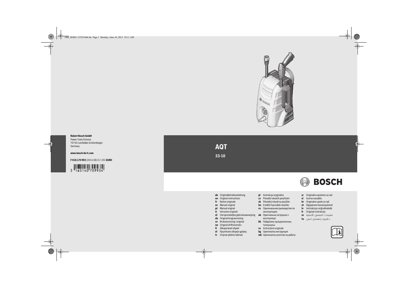 Bosch AQT 33-10 User Manual | 190 pages