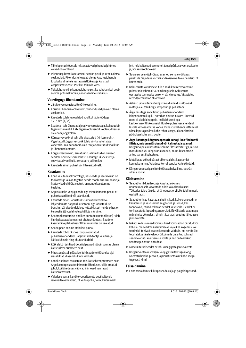 Bosch AQT 33-10 User Manual | Page 153 / 190