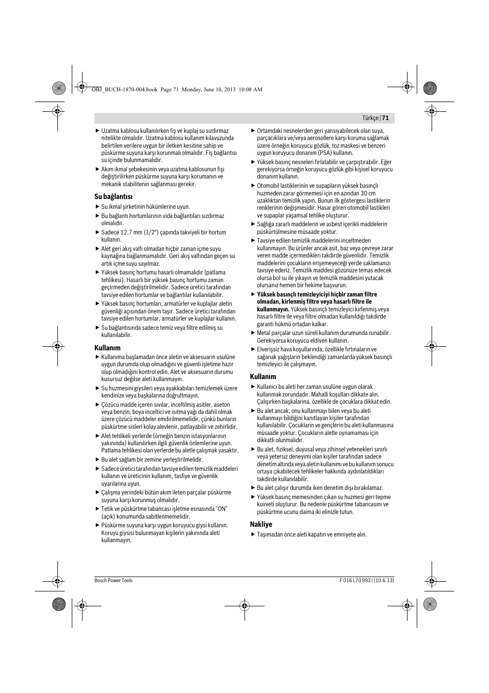 Bosch AQT 33-10 User Manual | Page 71 / 190