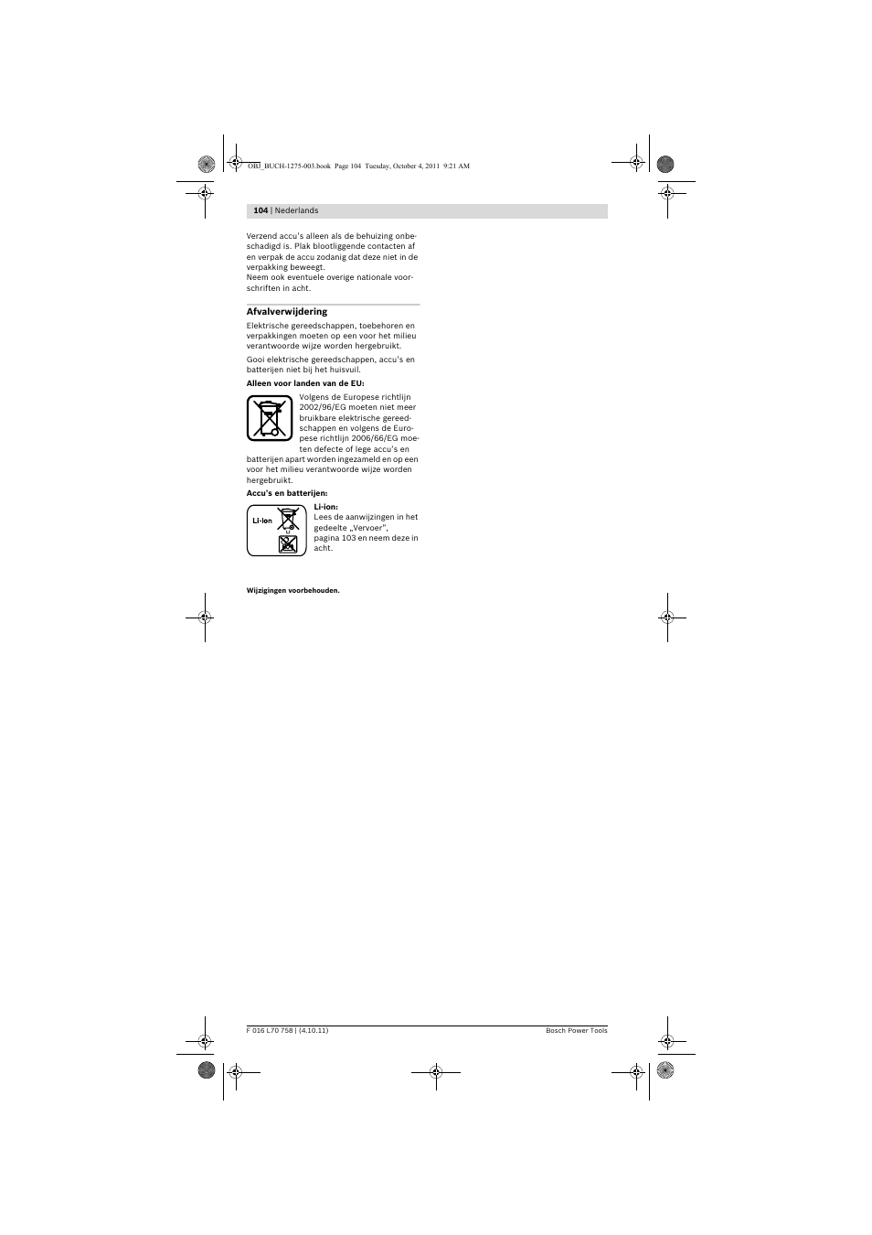 Bosch AKE 30 LI User Manual | Page 104 / 375