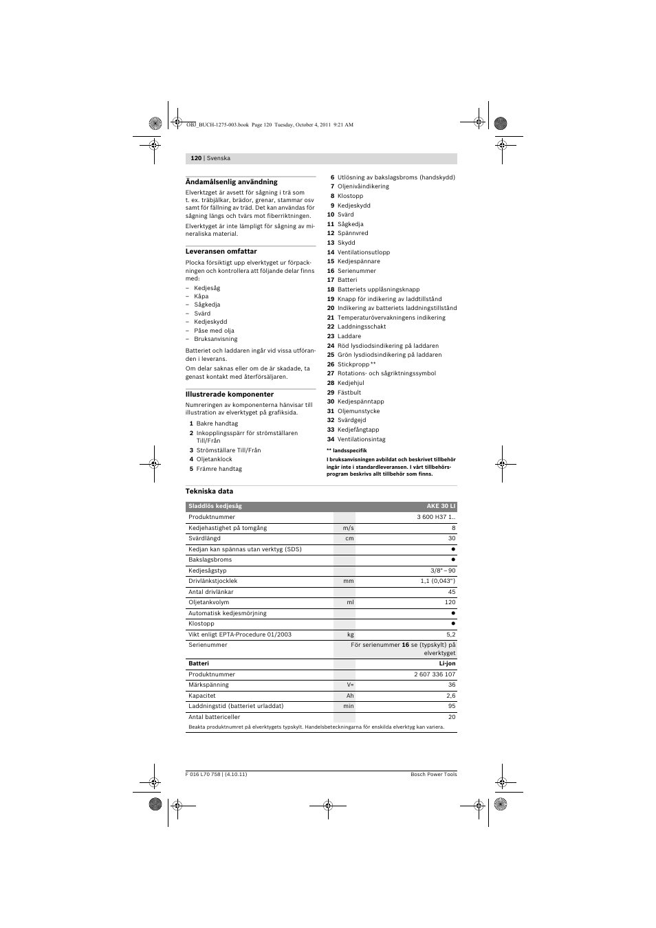 Bosch AKE 30 LI User Manual | Page 120 / 375