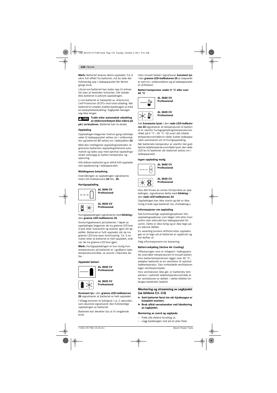 Bosch AKE 30 LI User Manual | Page 134 / 375