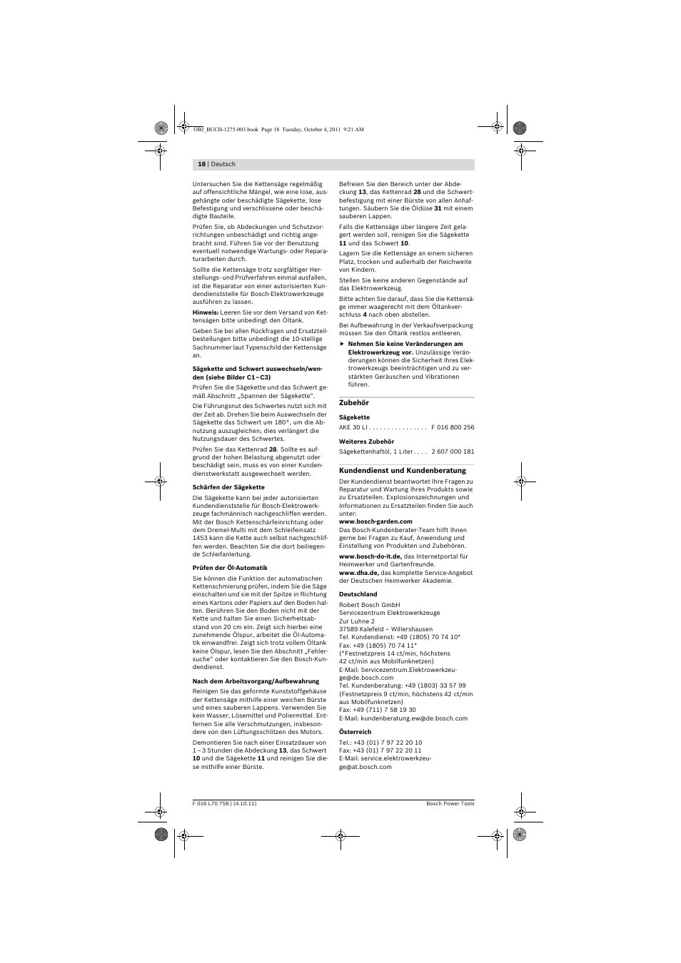 Bosch AKE 30 LI User Manual | Page 18 / 375