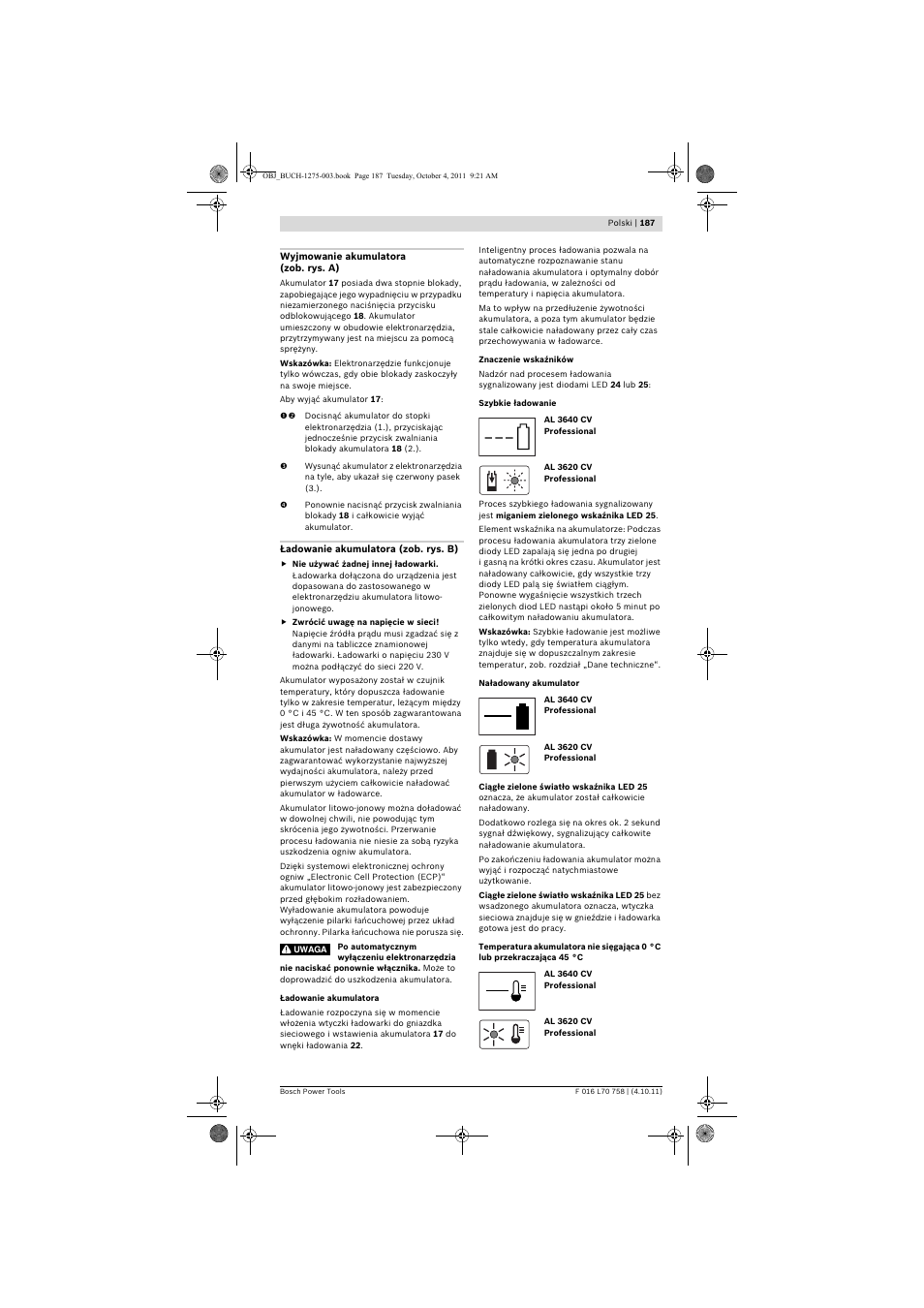 Bosch AKE 30 LI User Manual | Page 187 / 375